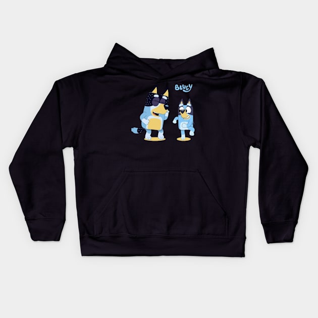 bluey dad Kids Hoodie by GapiKenterKali